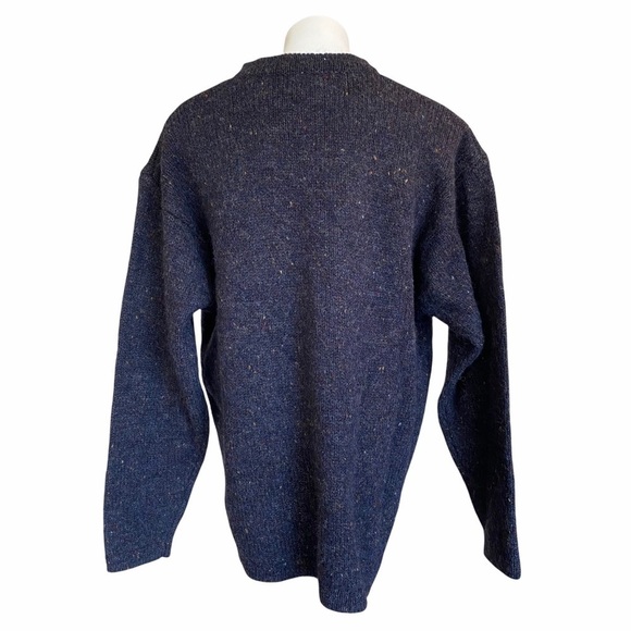 WOOLRICH Wool Blend Crewneck Navy Sweater Size XL - Picture 4 of 7